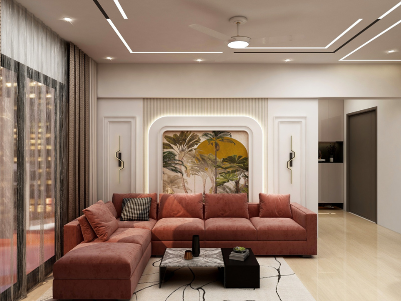 Modern Makeover: Living + Kitchen Zone in Pune